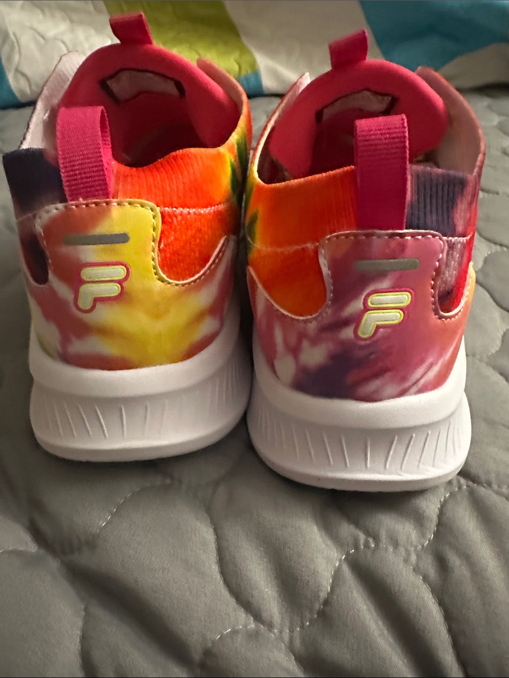 Fila Women's Multicolor Tie-Dye Athletic Sneakers - Pink Accents - Picture 3 of 5